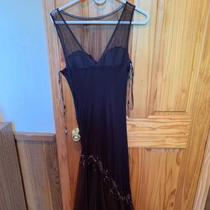 Vintage purple embroidered gown